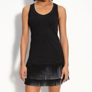 Zella "Neat Pleat" black & white tennis dress mini